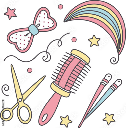 Back to school seamless pattern with colorful school accessories and art tools