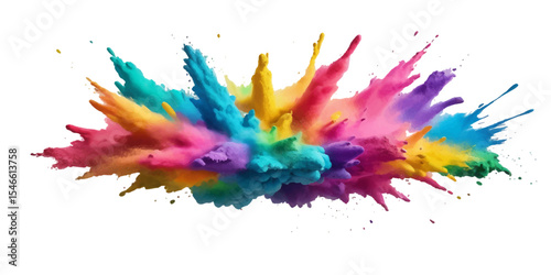 Abstract watercolor background with colorful paint splashes, an artistic and vibrant design