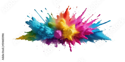 Abstract watercolor background with colorful paint splashes, an artistic and vibrant design