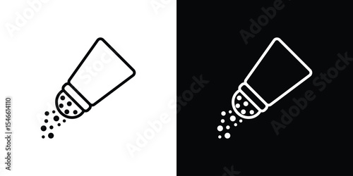 Salt icon in black. flat graphic vector icon