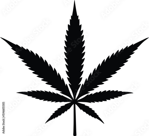 Marijuana leaf silhouette vector,Marijuana leaf icon