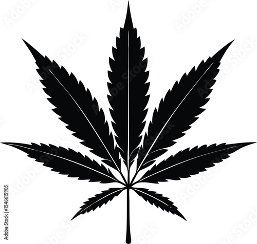 Marijuana leaf silhouette vector,Marijuana leaf icon