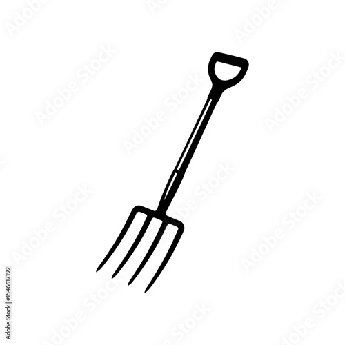 Digging Fork vector art