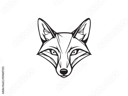Fox line art illustration