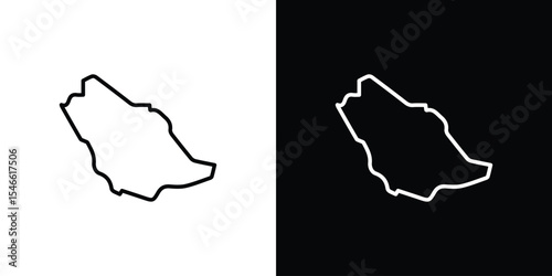 Saudi arabia icon in black. flat graphic vector icon