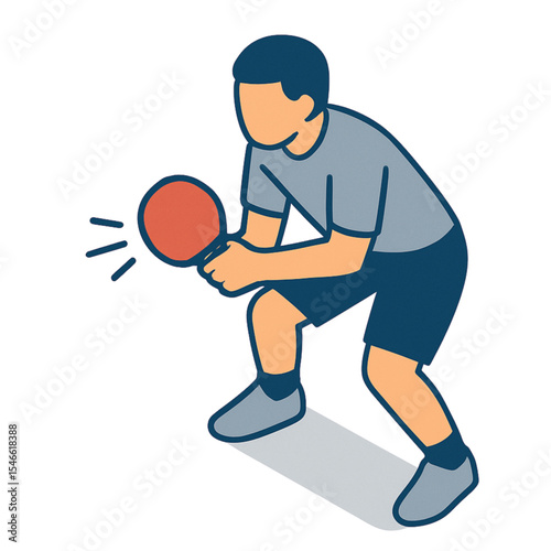 table tennis player steady