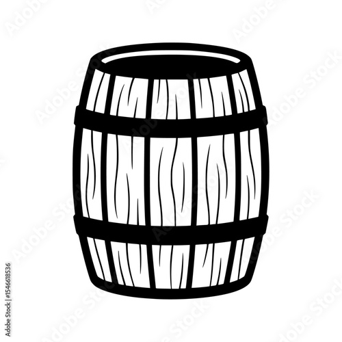 Wooden barrel icon