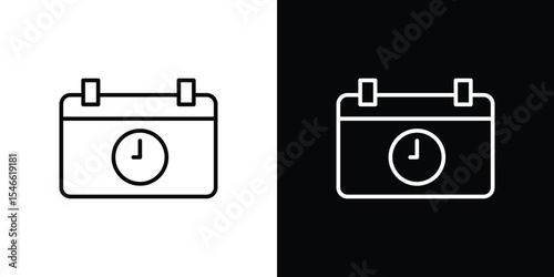 Schedule icon in black. flat graphic vector icon