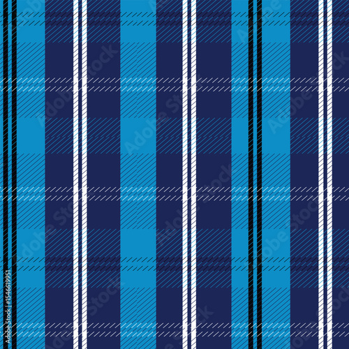 Blue white classic gingham tablecloth pattern design