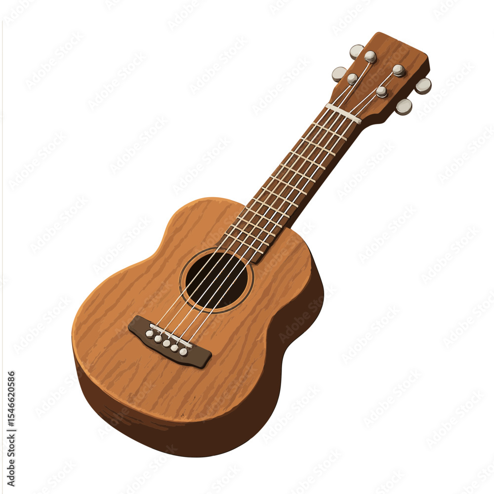 Fototapeta premium acoustic guitar isolated on white