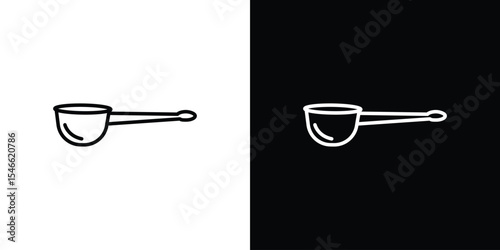 Scoop icon in black. flat graphic vector icon