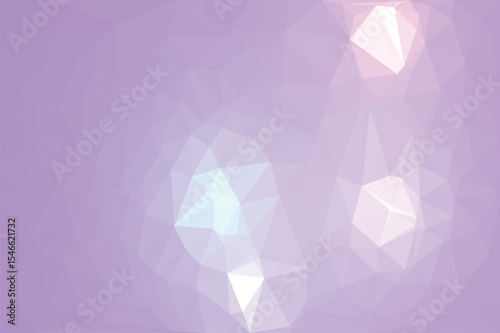 Abstract geometric low poly background in soft pastel lavender and pink hues