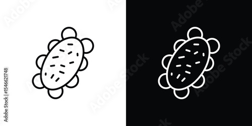 Sea cucumber icon in black. flat graphic vector icon