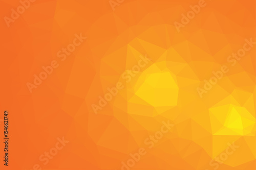Vibrant orange and yellow gradient abstract geometric low poly background
