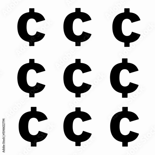 Cent symbols pattern: money, currency, and finance theme