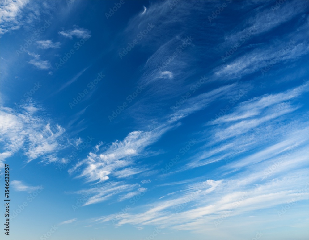 Obraz premium cloudy blue sky with scattered cirrus clouds
