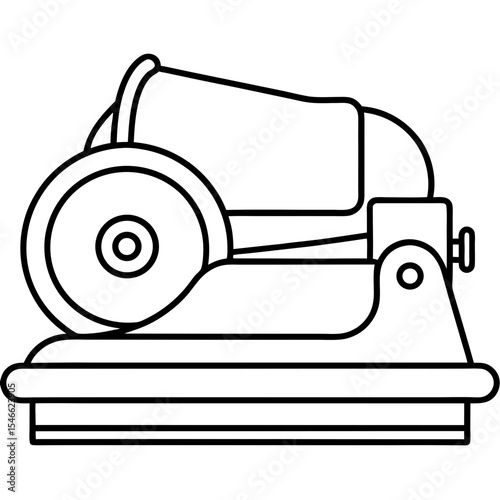 Belt Sander Minimalist Line Illustration