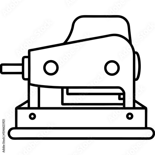 Belt Sander Minimalist Line Illustration