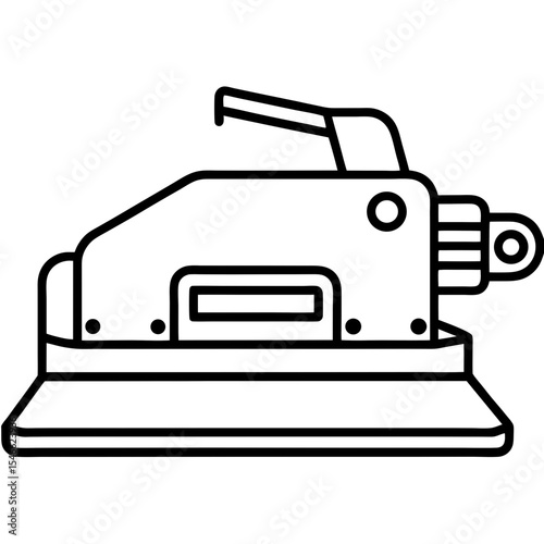 Belt Sander Minimalist Line Illustration