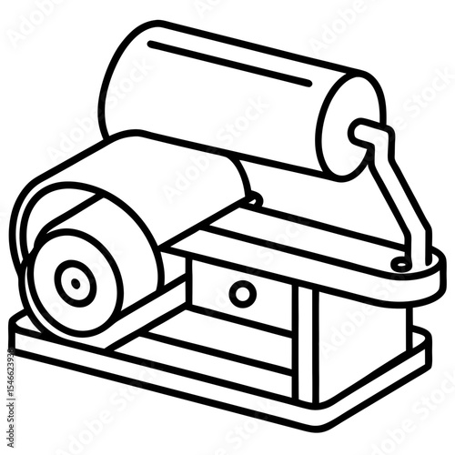 Belt Sander Minimalist Line Illustration