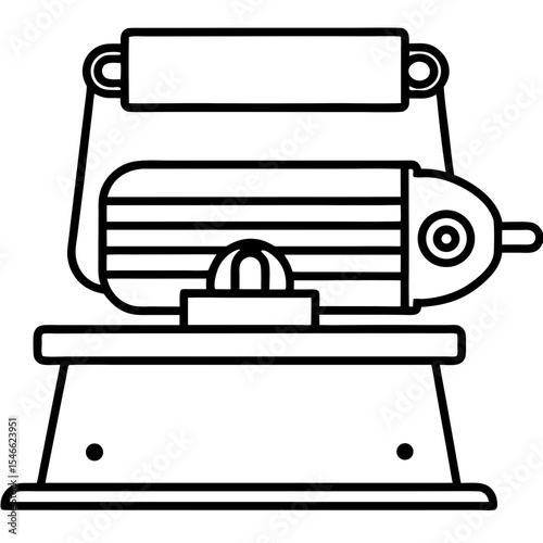 Belt Sander Minimalist Line Illustration