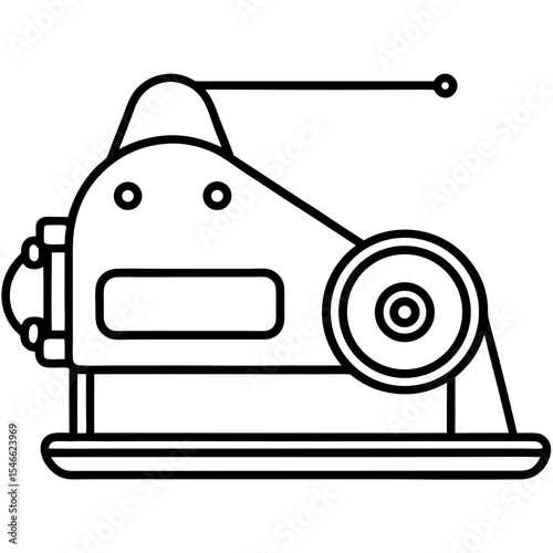 Belt Sander Minimalist Line Illustration