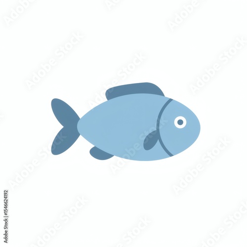 A simple blue fish illustration perfect for kids books websites or app design aquatic themes ocean life marine animals sea creatures underwater world