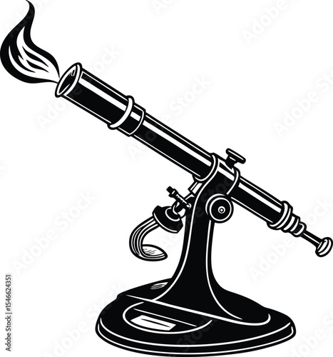 black and white cartoon gun