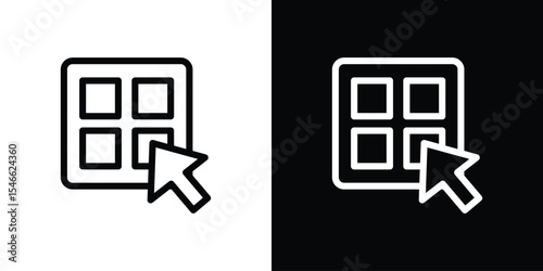Select all icon in black. flat graphic vector icon