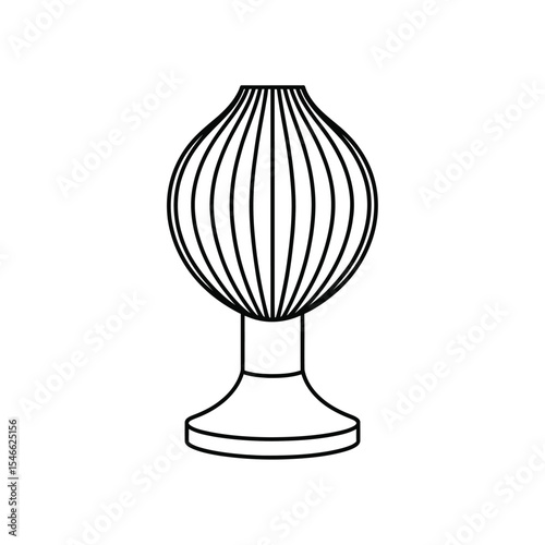 Outline Lamp Icon Vector Illustration

