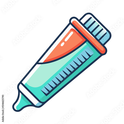 vector illustration of a tooth paste