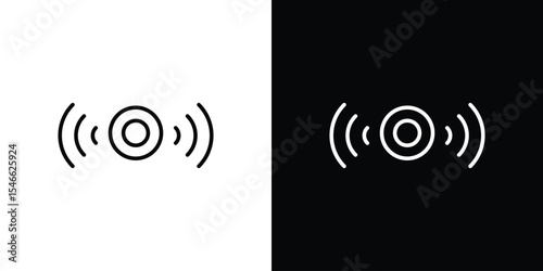 Sensor icon in black. flat graphic vector icon