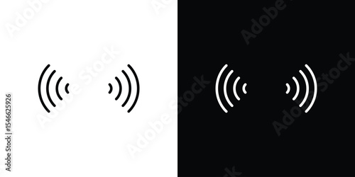 Sensor icon in black. flat graphic vector icon