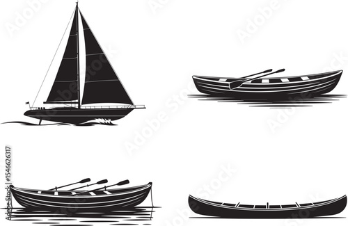 Sailing and Ship Silhouettes Collection