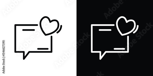 Sharing love icon in black. flat graphic vector icon