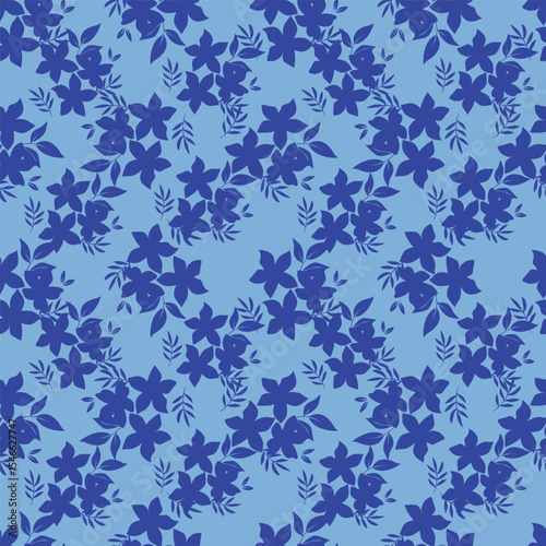 Cute feminine seamless watercolor pattern with little tiny wildflowers, hand drawn