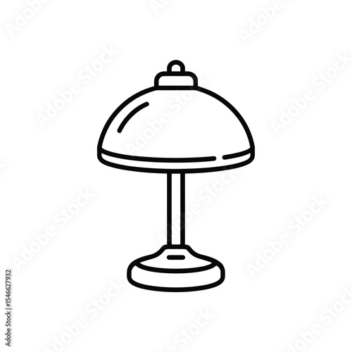 Outline Lamp Icon Vector Illustration

