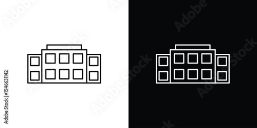 Showroom icon in black. flat graphic vector icon