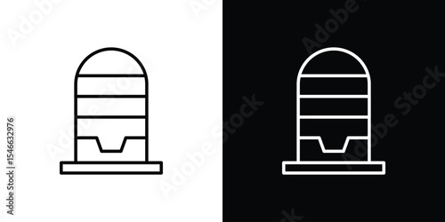 Silo icon in black. flat graphic vector icon
