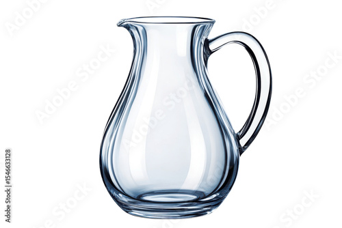 An elegant glass pitcher ready to serve refreshing drinks at a summer picnic with clear design on transparent background