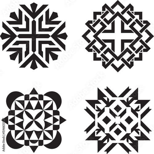 Geometric Mandala Silhouettes