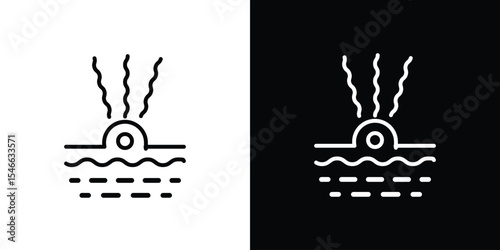 Skin acne icon in black. flat graphic vector icon