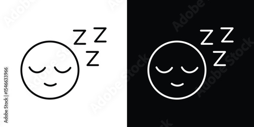 Sleeping baby icon in black. flat graphic vector icon