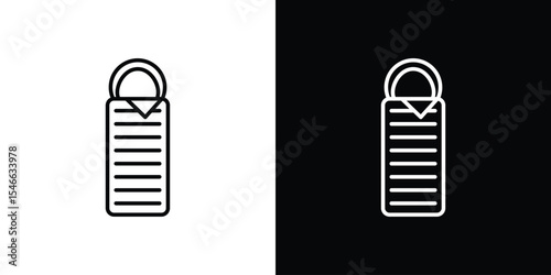 Sleeping bag icon in black. flat graphic vector icon