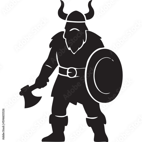 Viking warrior silhouette