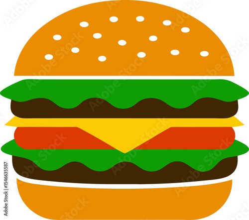 hamburger on a white background