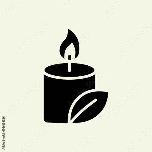 Candle relaxation icon vector design, Health and wellness concept icon