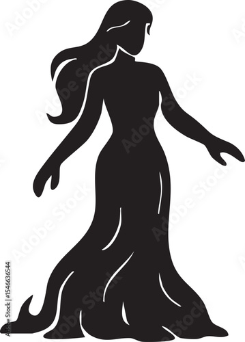 Ghost woman silhouette