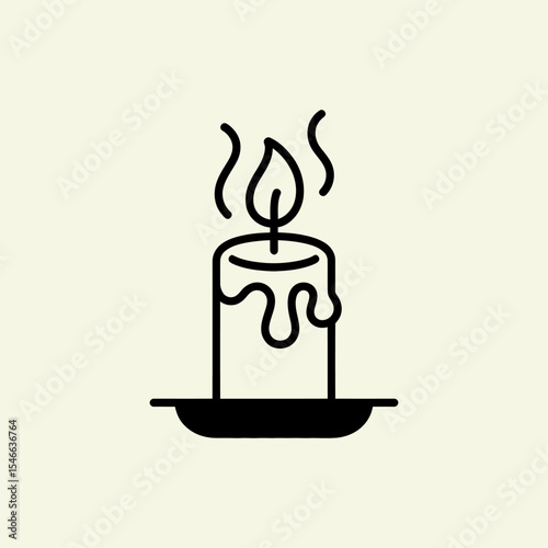Candle relaxation icon vector design, Health and wellness concept icon