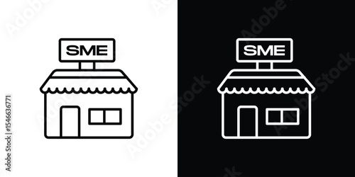 SME icon in black. flat graphic vector icon